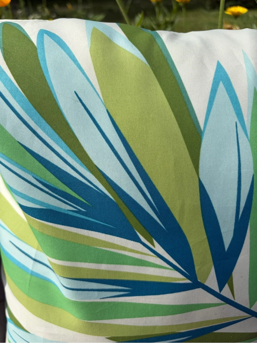 Tropical Palm Leaf Decorative Throw Pillow. Modern Botanical Accent~